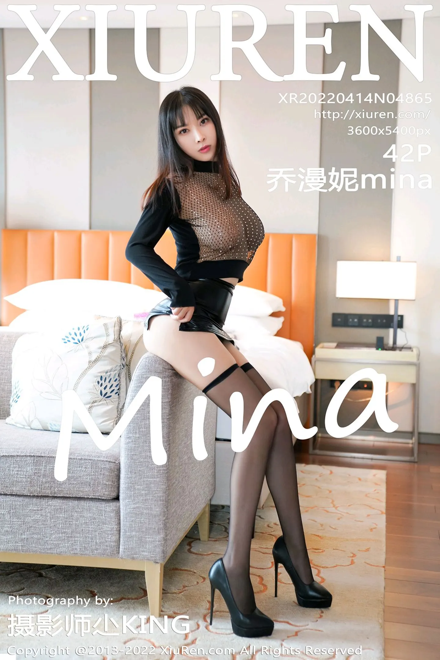 [XiuRen秀人网]No.4865_模特乔漫妮mina简约黑色外衣配黑皮裙半脱秀惹火身材诱惑写真42P-秀人网 - XiuRen.Space